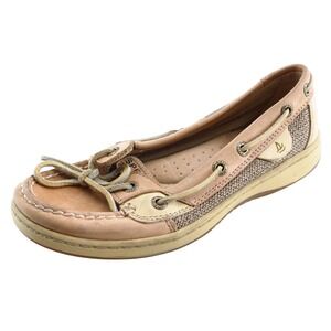 Sperry Tan and Cream Flats